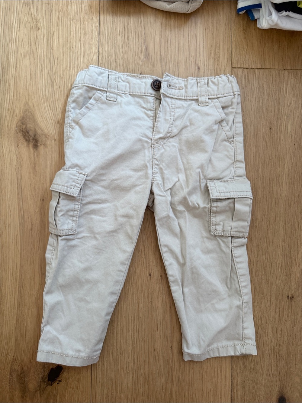 Kids Casual Cargo Pants in Light Beige - French Brand